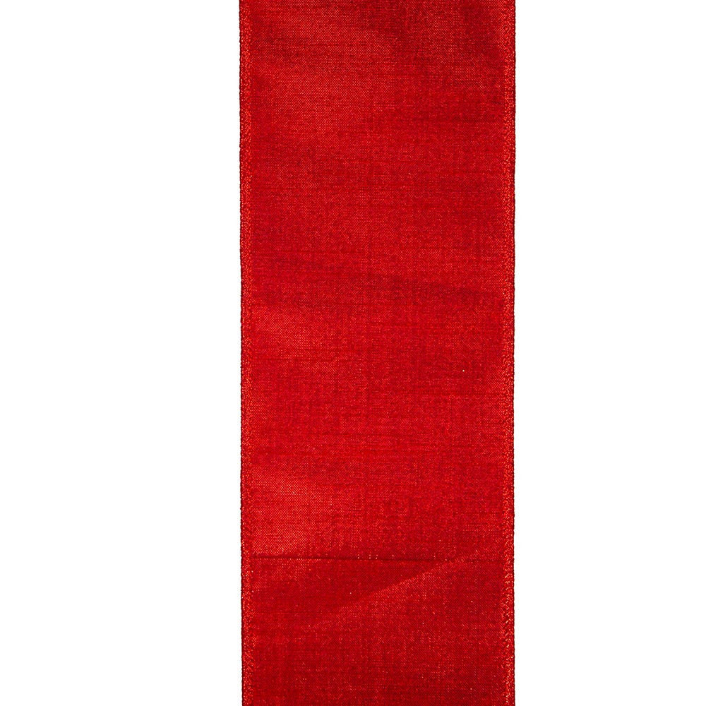 Red and Green Metallic Double Wire Ribbon