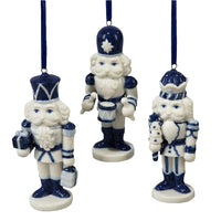 Porcelain Delft Blue Nutcracker Ornaments
