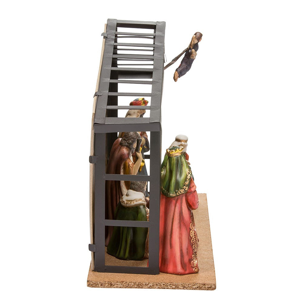 Porcelain Nativity Set With Stable