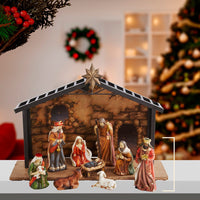 Porcelain Nativity Set With Stable