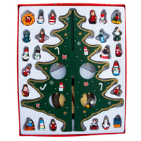 Wooden Tree With Miniature Ornaments