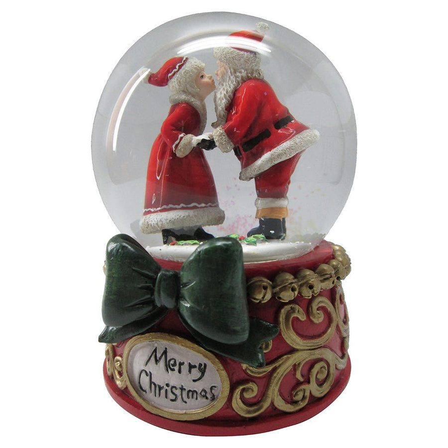 100MM Musical Mr. and Mrs. Claus Water Globe