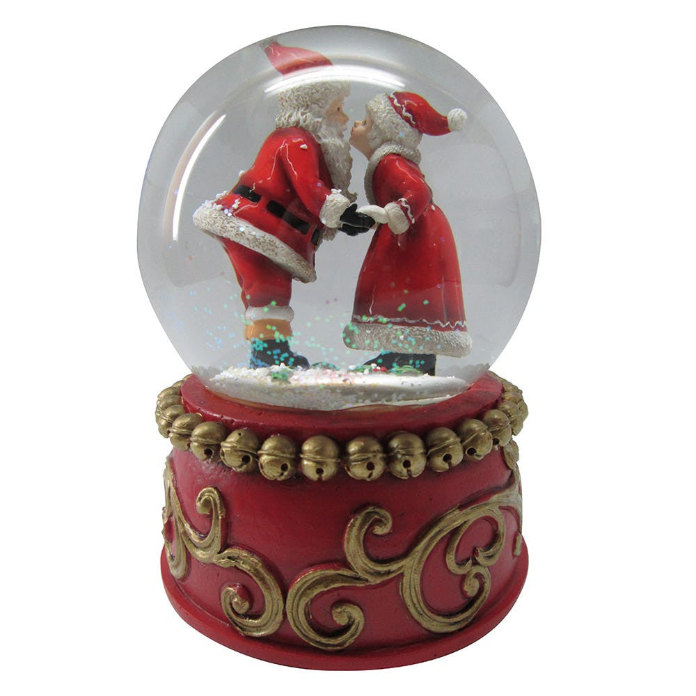 100MM Musical Mr. and Mrs. Claus Water Globe