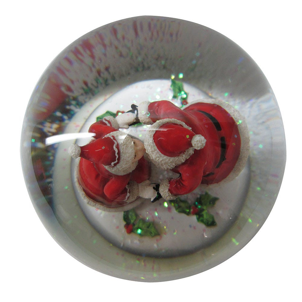 100MM Musical Mr. and Mrs. Claus Water Globe