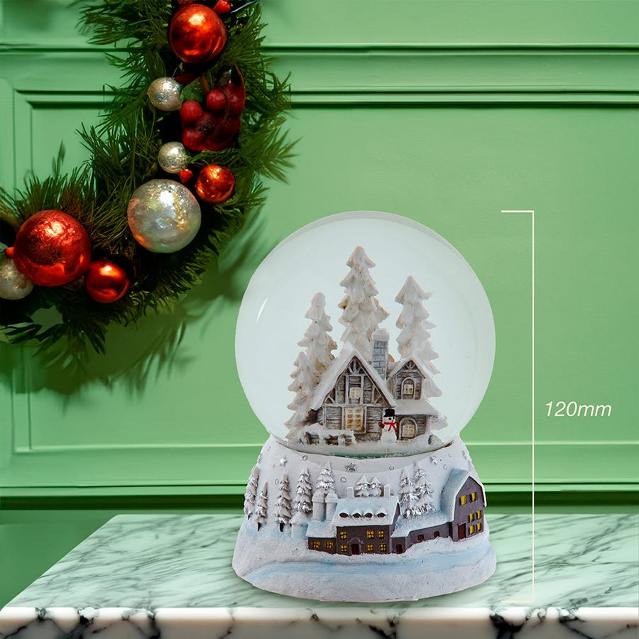 120MM Musical Snowy House Water Globe