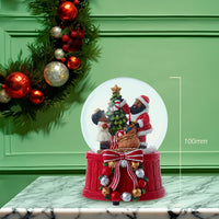 100MM Musical Wind-Up African American Santa Water Globe