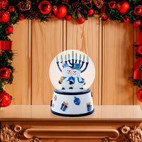 100MM Musical Wind-Up Hanukkah Snowman Water Globe