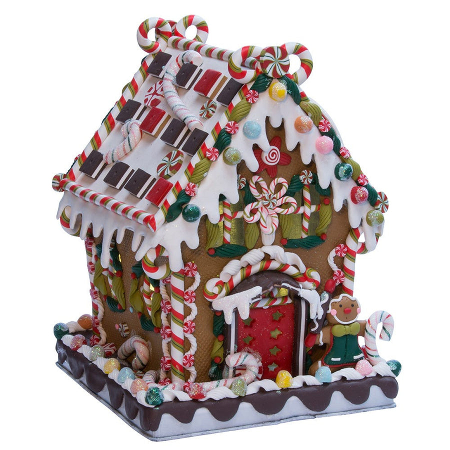 8.75" Claydough Candy Lighted House