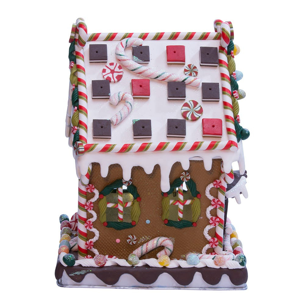 8.75" Claydough Candy Lighted House