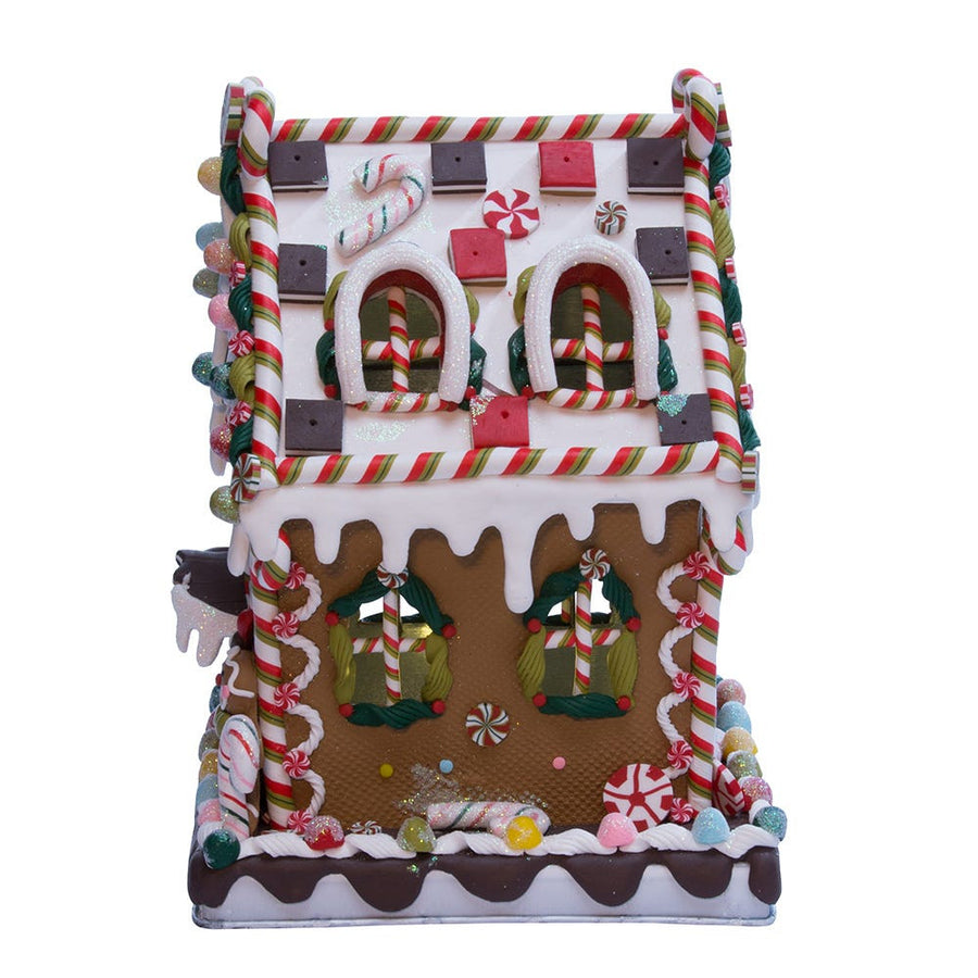 8.75" Claydough Candy Lighted House