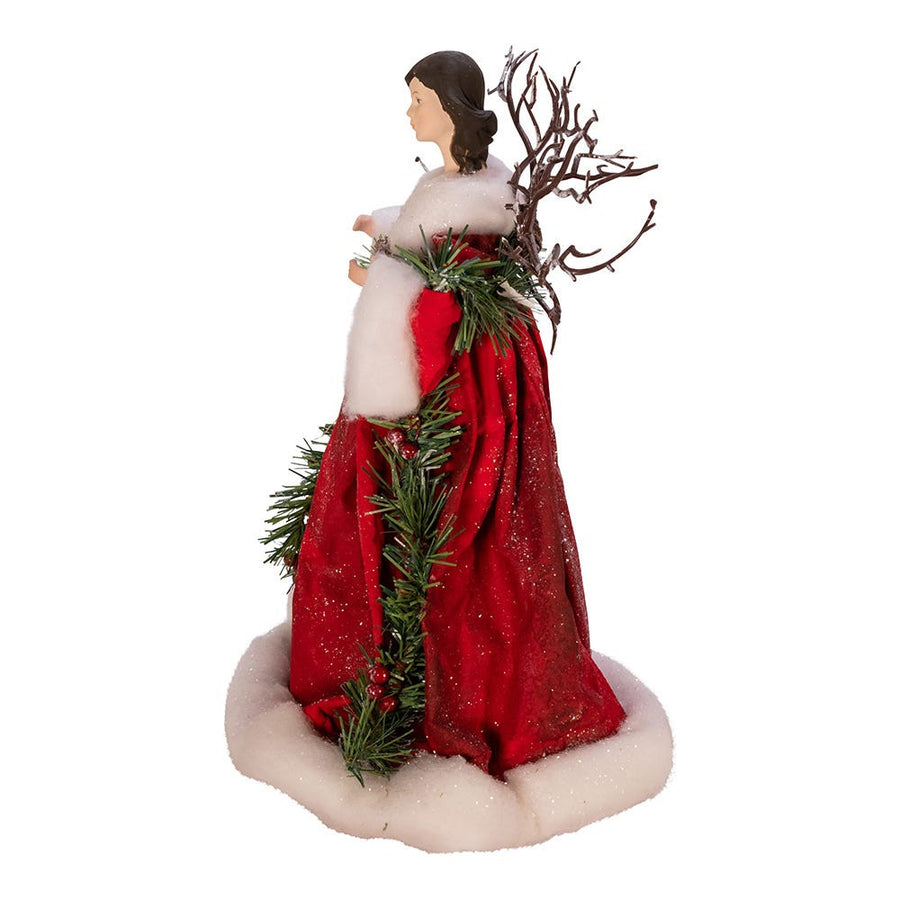 14" Un-Lit Red Angel Treetop