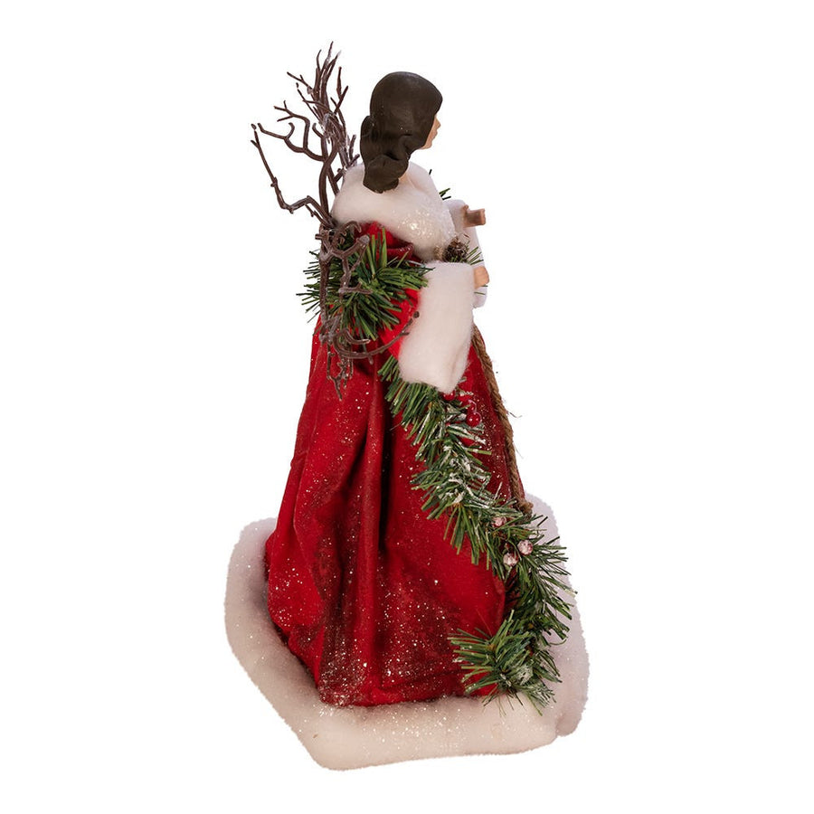 14" Un-Lit Red Angel Treetop