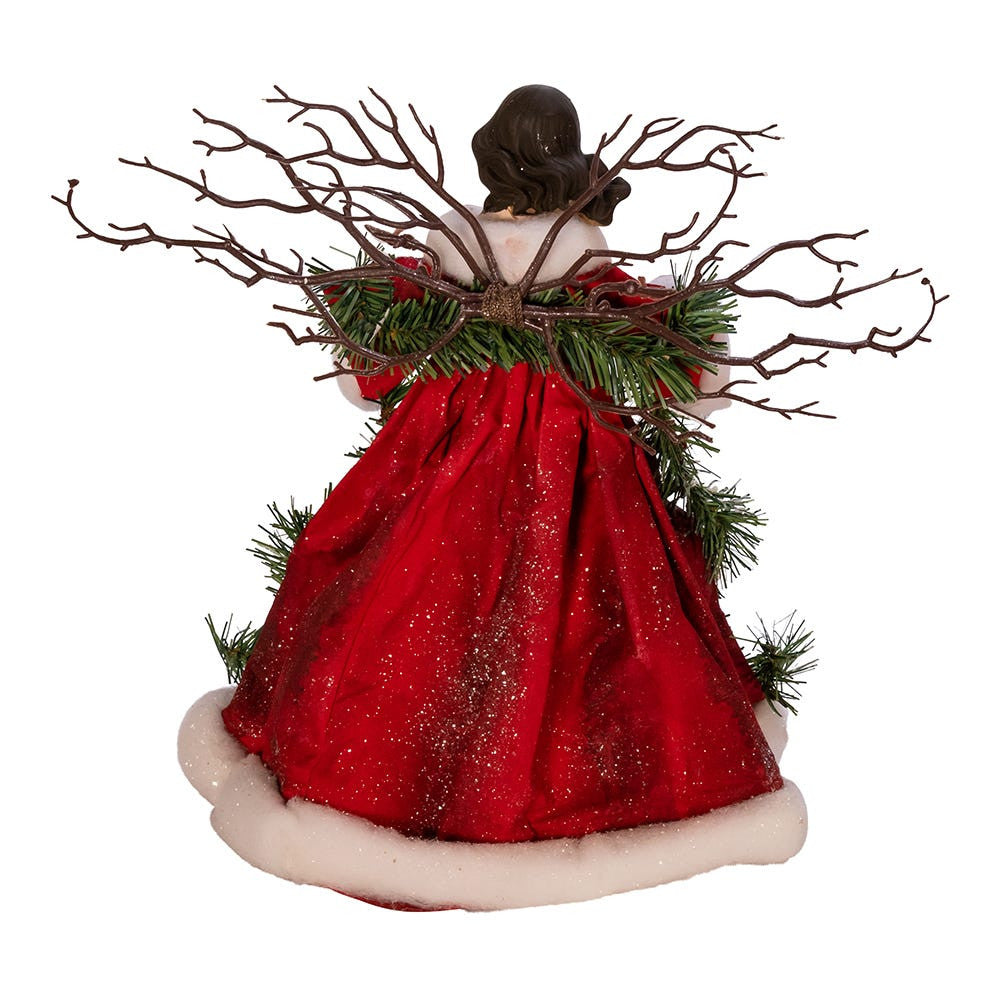 14" Un-Lit Red Angel Treetop