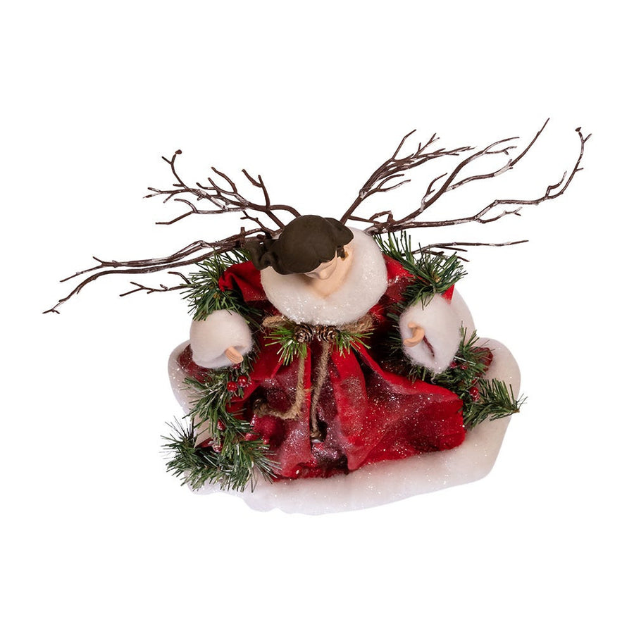 14" Un-Lit Red Angel Treetop