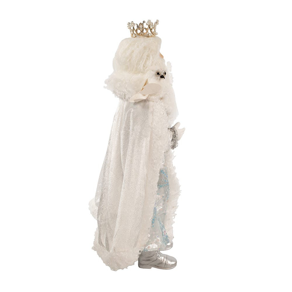 21" Silver, White and Light Blue Standing Santa
