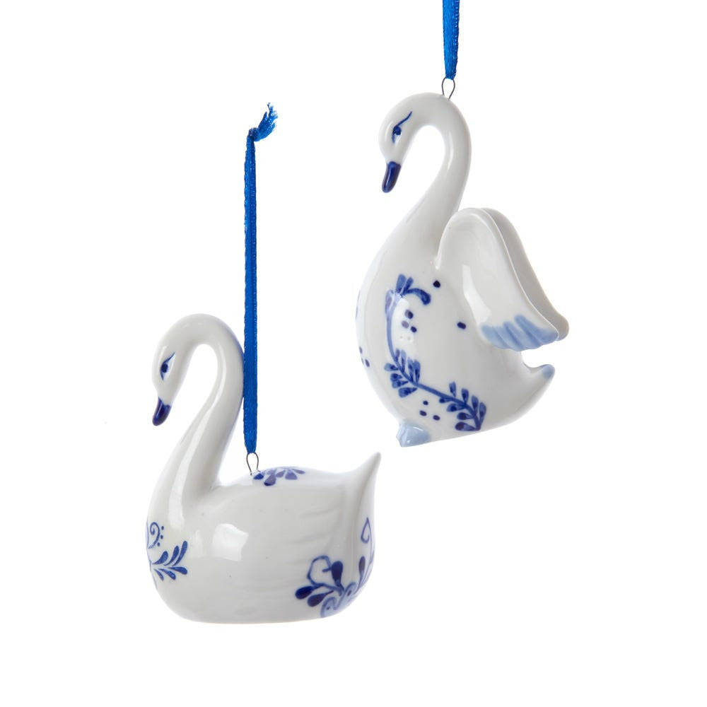 Blue Swan Ornaments