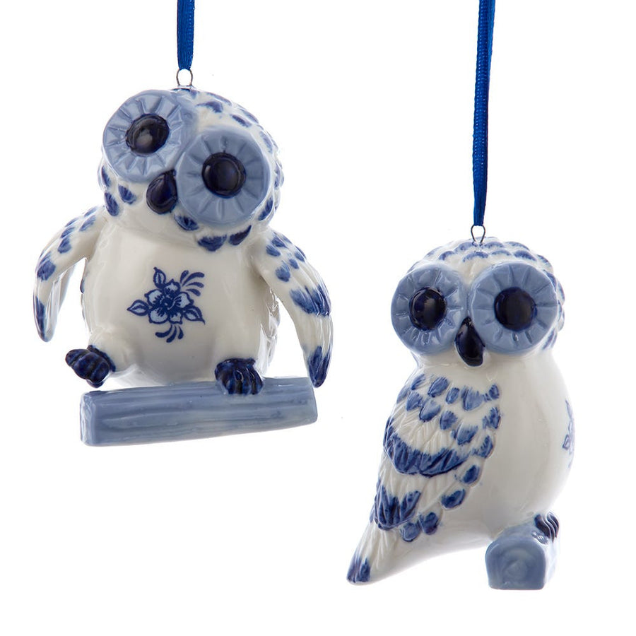 Porcelain Owl Ornaments