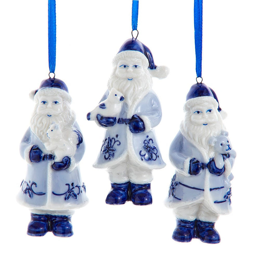 Porcelain Santa Ornaments