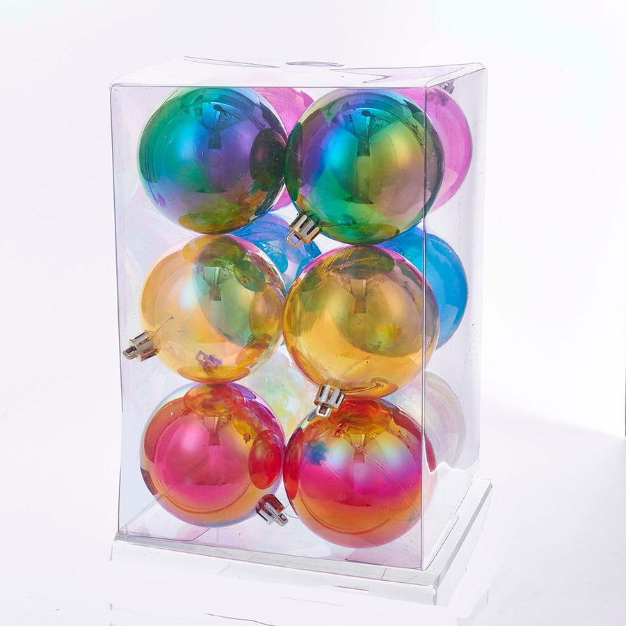 70MM Shatterproof Multicolor Iridescent Ball Ornaments