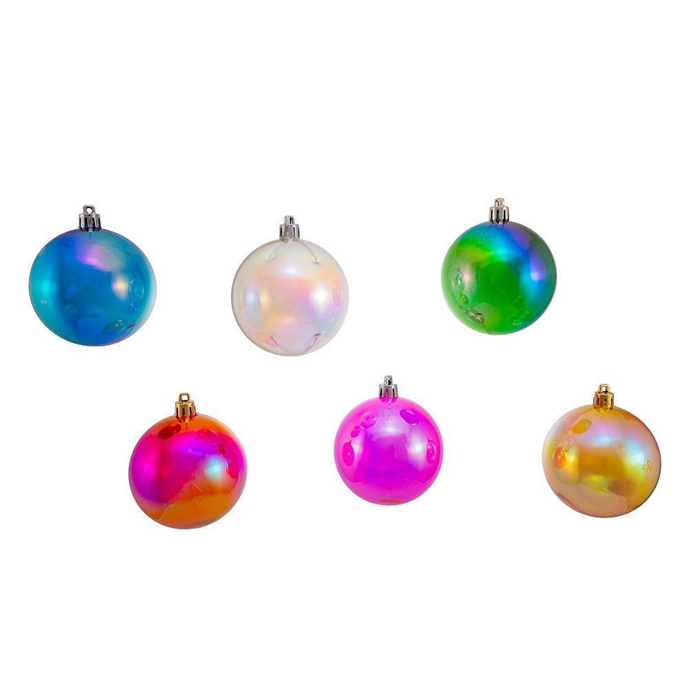 70MM Shatterproof Multicolor Iridescent Ball Ornaments