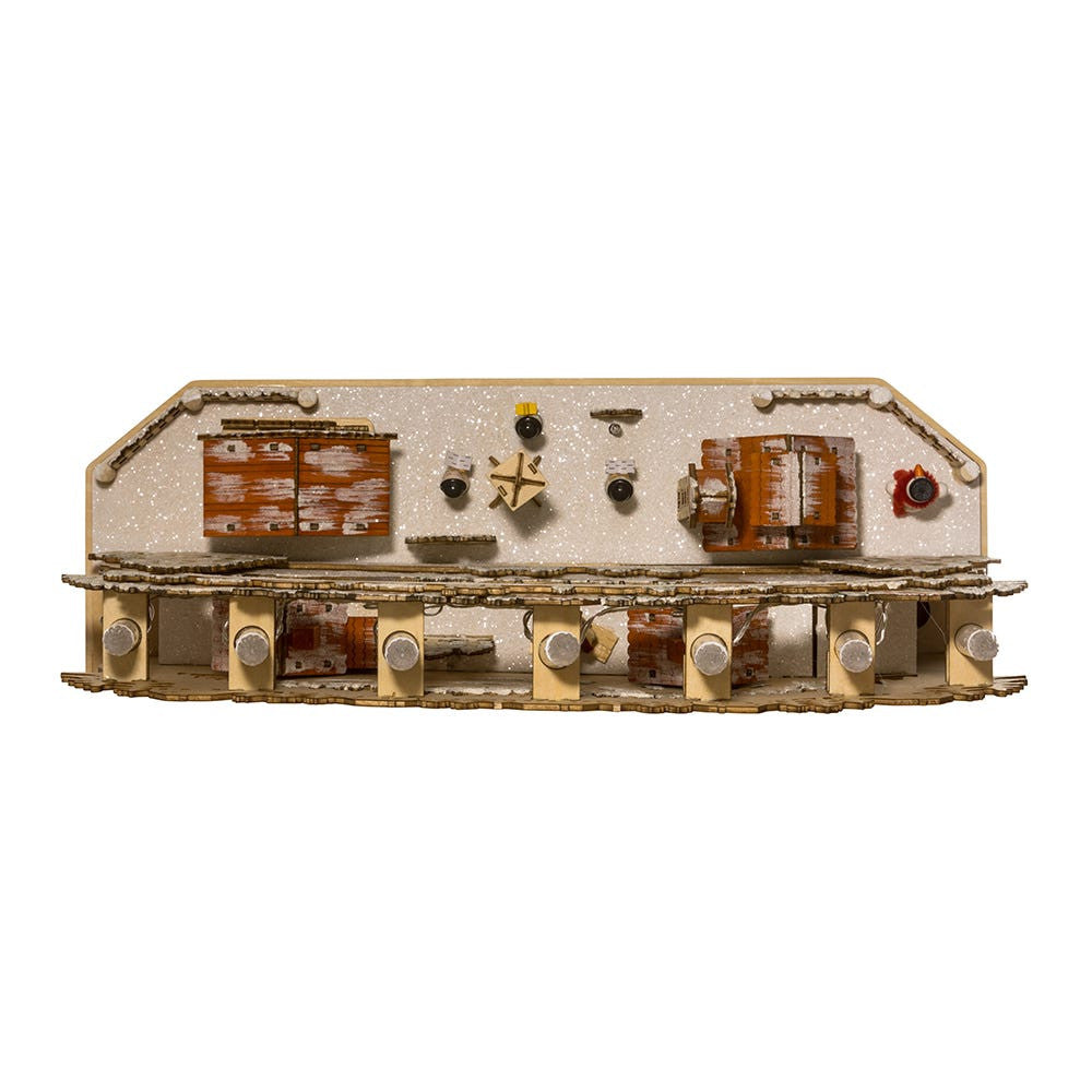 Battery Operated Lighted LED Wooden Village House With Ice Skaters