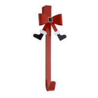 Metal Bow With Elf Legs Wreath Hanger