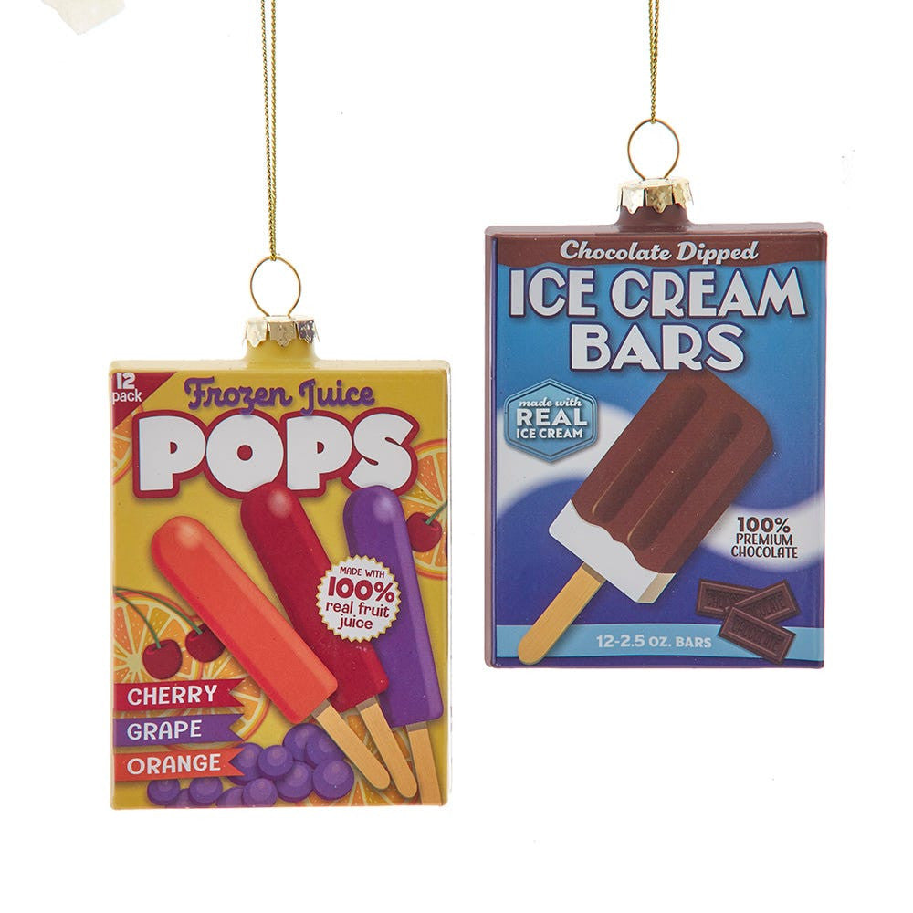 Glass Ice Cream Box Ornaments