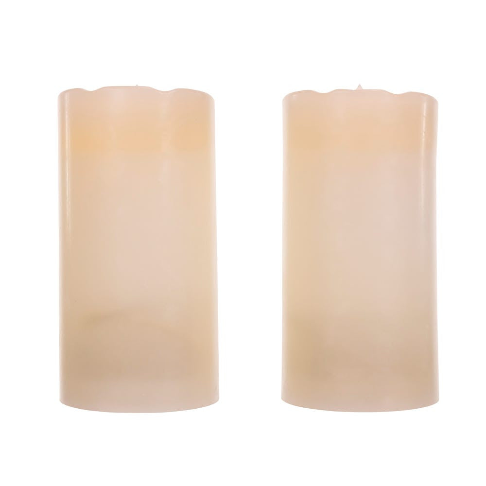 6" Battery Operated Fiber-Optic Snowflake Wax Candles