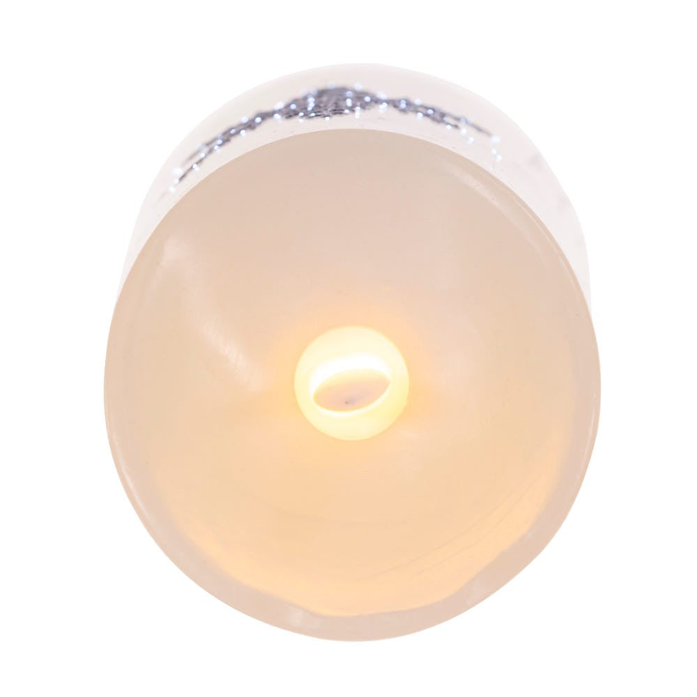 6" Battery Operated Fiber-Optic Snowflake Wax Candles