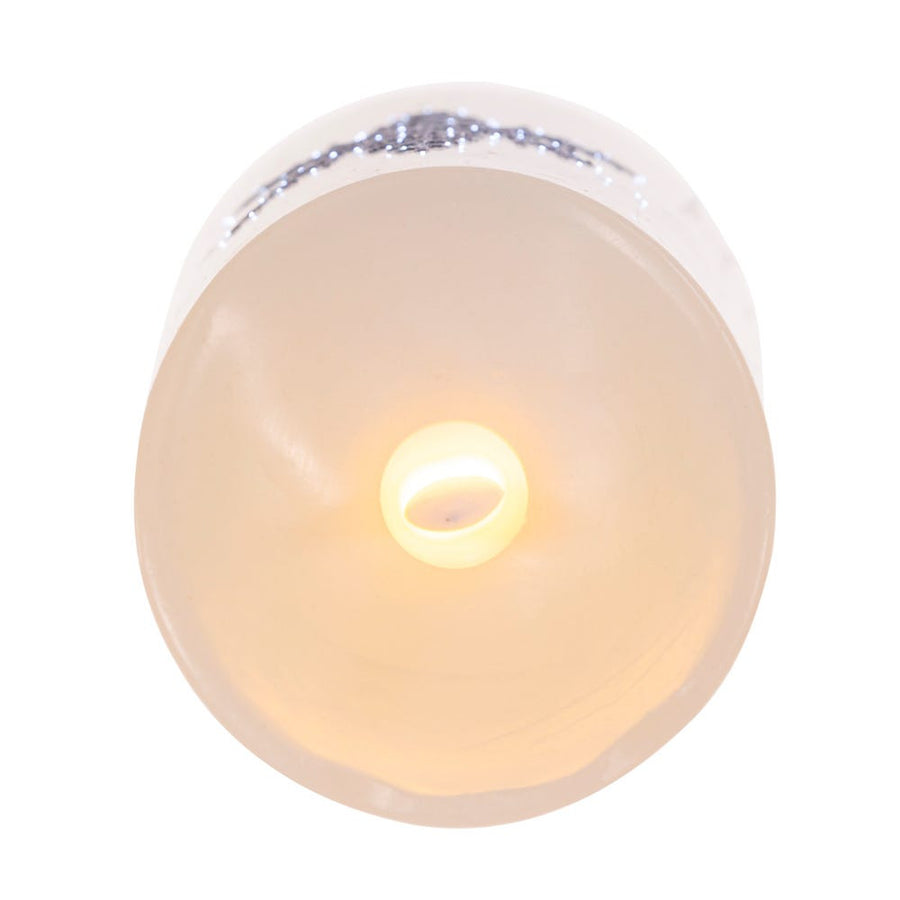 6" Battery Operated Fiber-Optic Snowflake Wax Candles