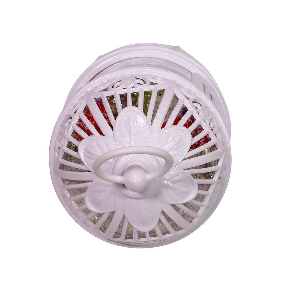 10.25" Battery-Operated LED Bird Cage Lantern With Motion
