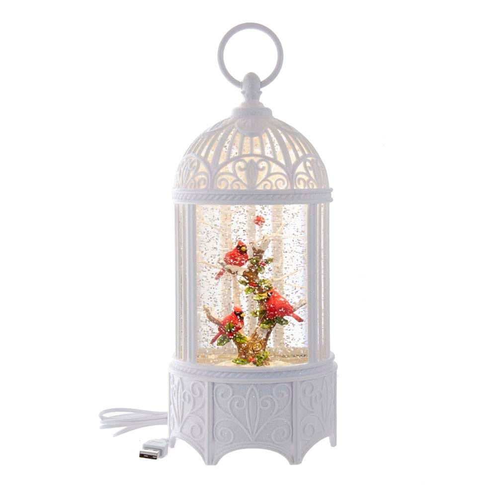 10.25" Battery-Operated LED Bird Cage Lantern With Motion