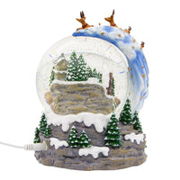 120MM Battery Operated Musical Santa and Sled Water Globe
