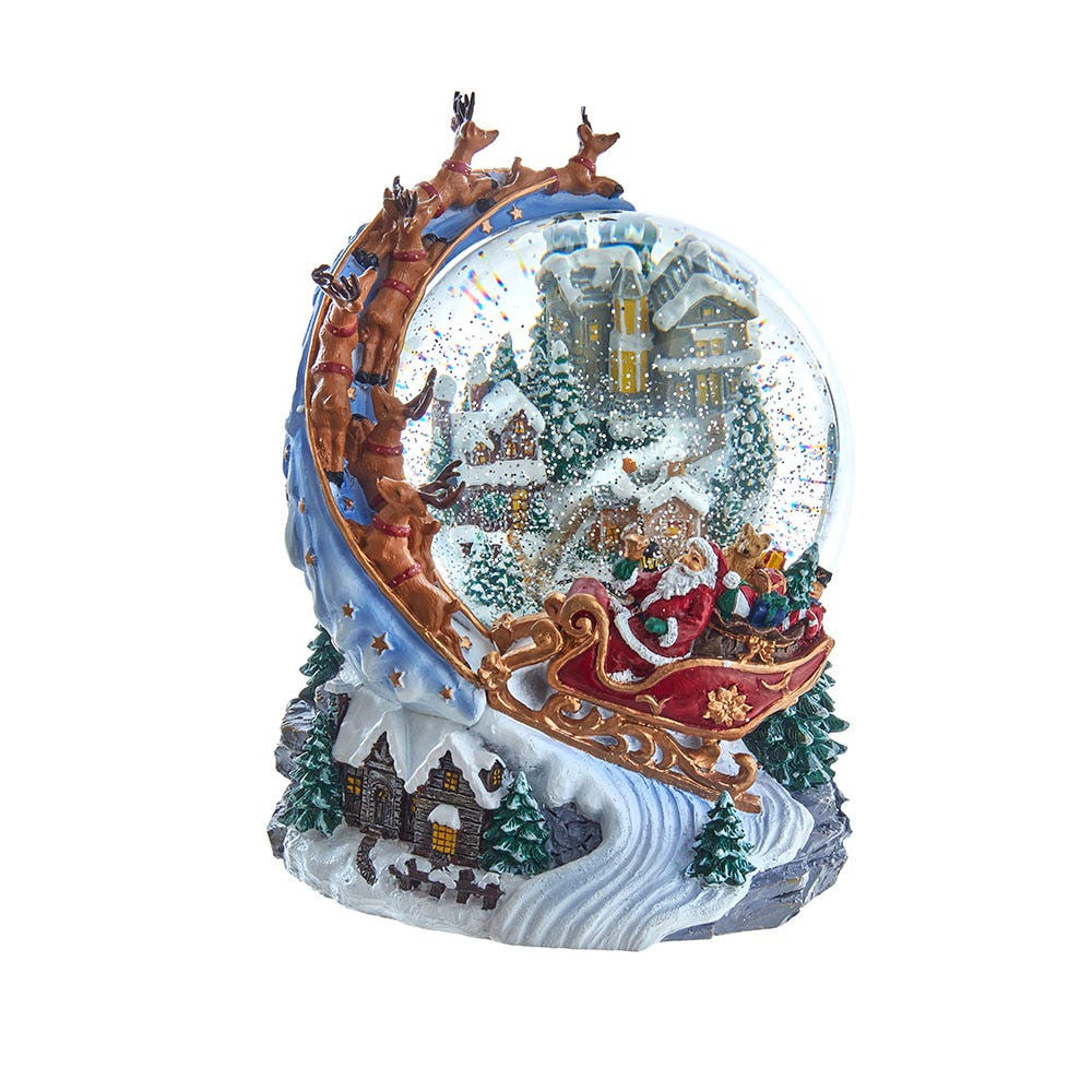 120MM Battery Operated Musical Santa and Sled Water Globe