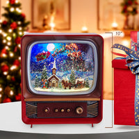 Battery Operated Musical Water Santa TV Lantern