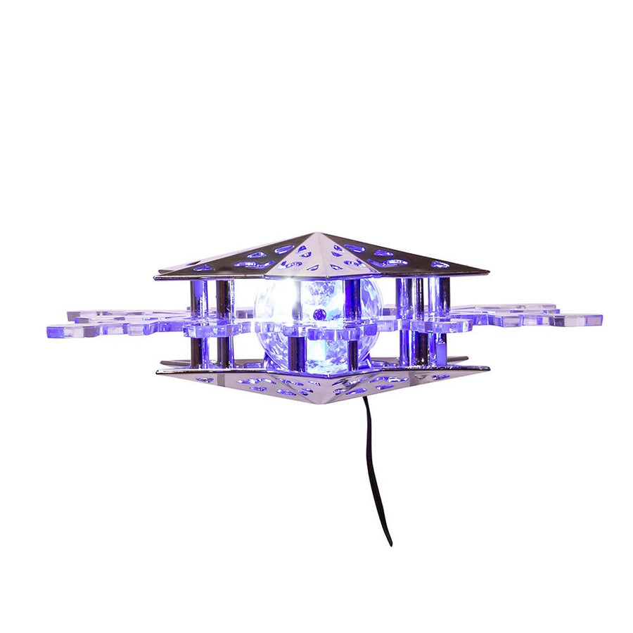 9" Rotating Blue and White LED Snowflake Treetop