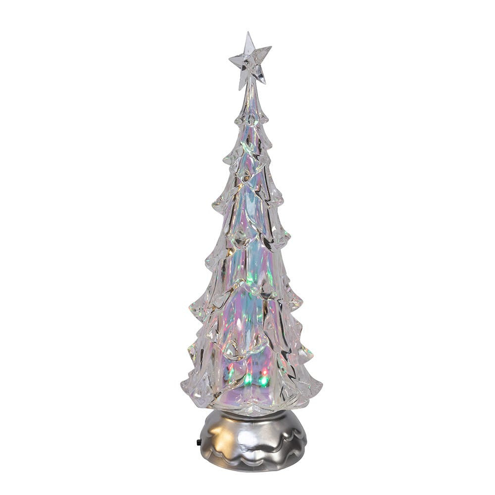 14" Battery Operated RGB LED Lighted Animated Spinning Tree