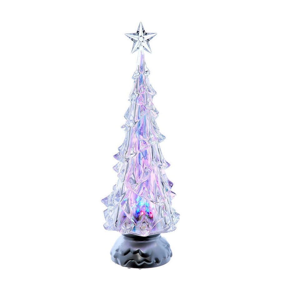 14" Battery Operated RGB LED Lighted Animated Spinning Tree