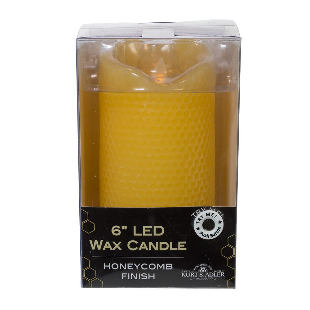 4.25" Battery-Operated LED Flicker Flame Honeycomb Candle