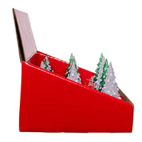 Battery-Operated RGB LED Green and White Christmas Trees