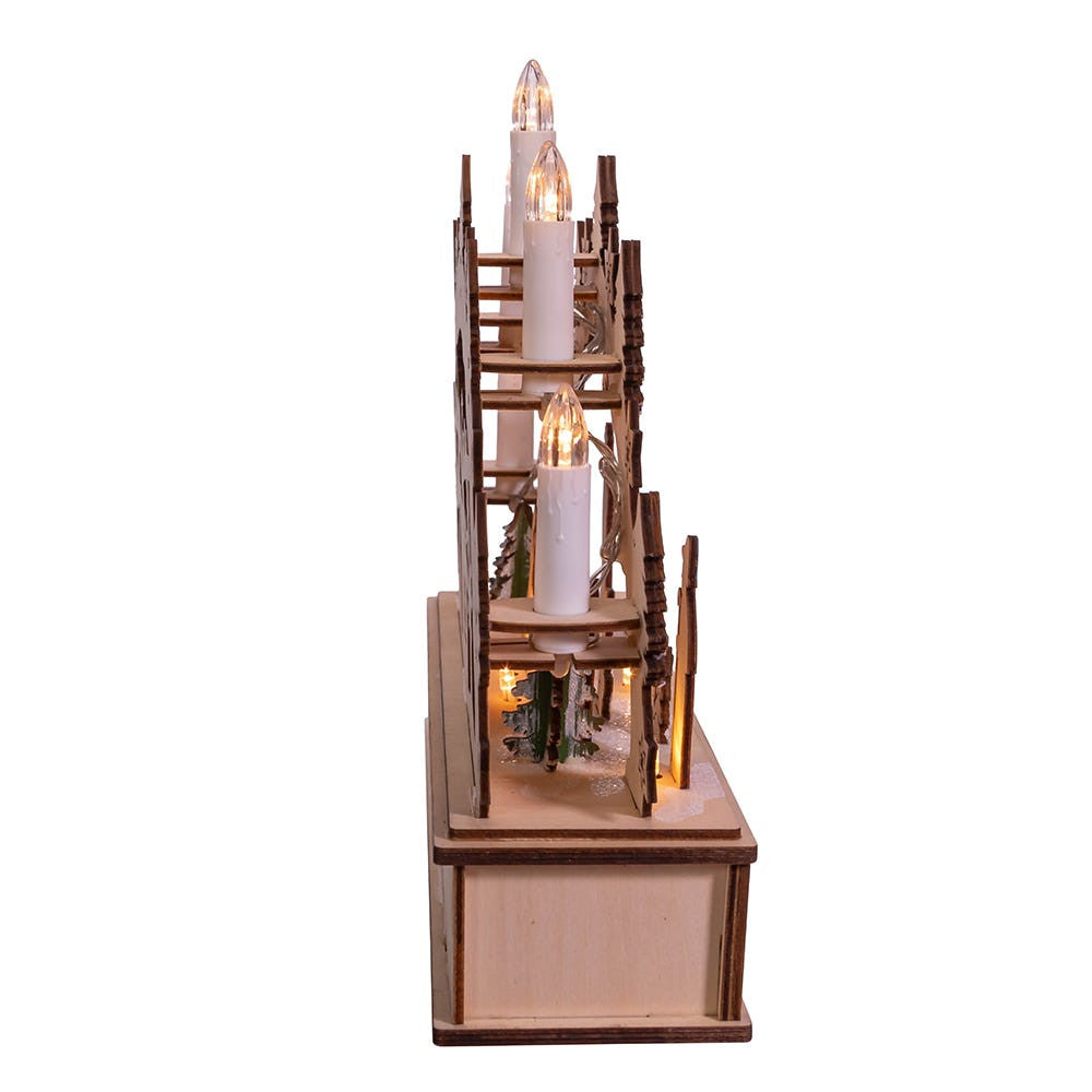 Battery Operated LED Nativity Scene With Candles