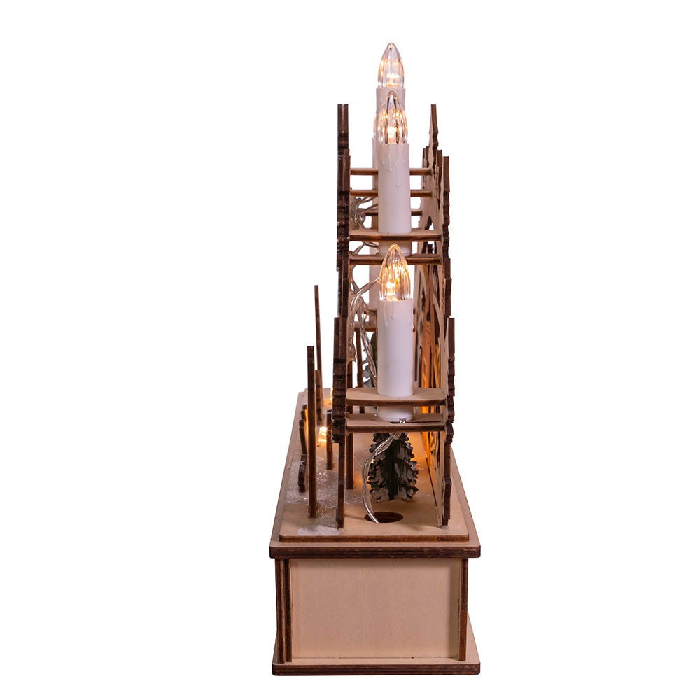 Battery Operated LED Nativity Scene With Candles