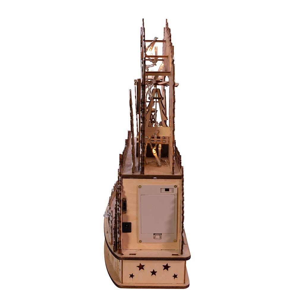 Battery Operated LED Village With Motion