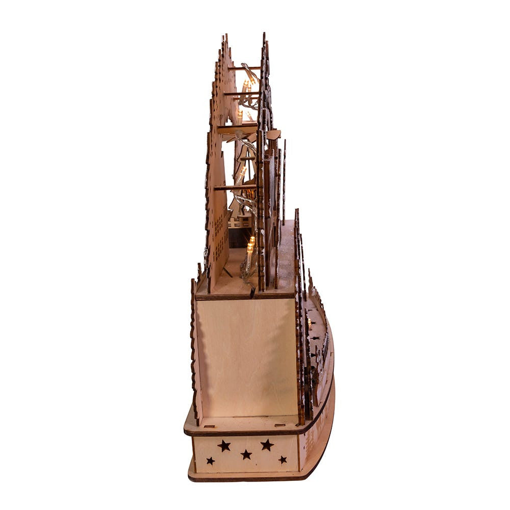 Battery Operated LED Village With Motion