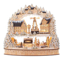 Battery Operated LED Village With Motion