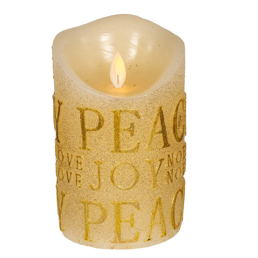 5" Battery-Operated Gold Flicker Flame Candle