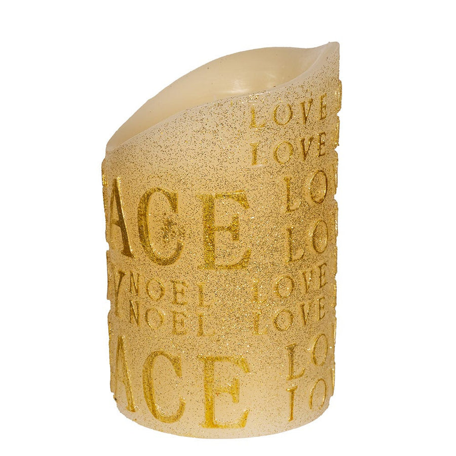 5" Battery-Operated Gold Flicker Flame Candle