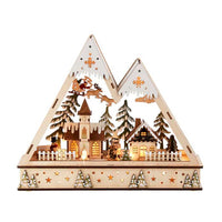 Battery Operated Light-Up LED Mountain Village