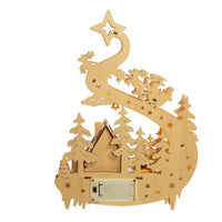 Battery Operated Light-Up LED Christmas Village With Santa