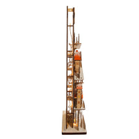 Battery Operated Light-Up LED Wooden Christmas Tree With Village Scene